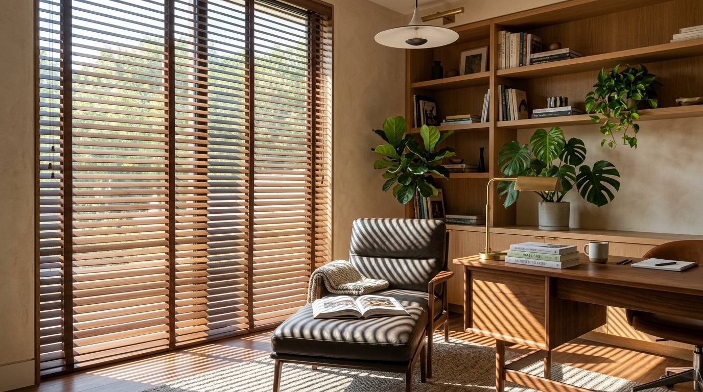 Luxury wooden anodized venetian window blinds